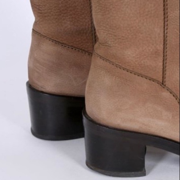 ♥️GUCCI | Women's Tan Nubuck Riding Boots - sz 37.5 - Picture 6 of 17